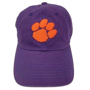 Clemson Tigers Slouch Baseball Cap Dad Hat Paw Logo Purple Top Of The World
